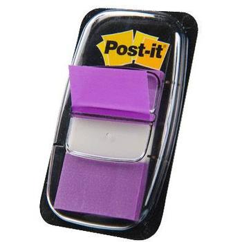 POST-IT Index Flags Repositionable 25x43mm 12x50 Tabs Purple (Pack 600) 7000144933 (7000144933)