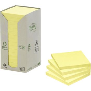 POST-IT Note POST-IT Recycled gul 76x76mm 16/pk (7100172245)