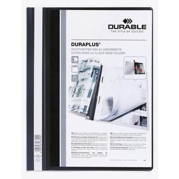 DURABLE Hurtighefter DURAPLUS A4 innstikk sort (257901*25)
