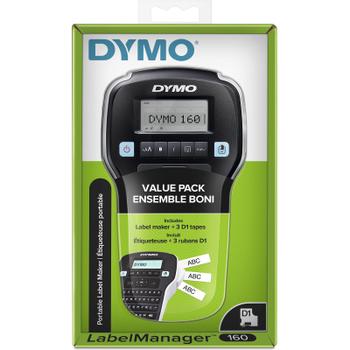 DYMO LabelManager 160 Valuepack -tarratulostin + 3 D1-teippikasettia (2181011)