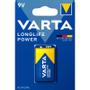 VARTA Longlife Power 9V 6LR61 alkaliparisto 1kpl