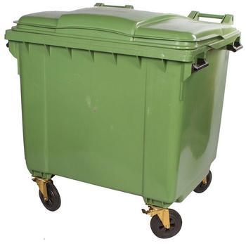 * Affaldscontainer Grøn 1073x1257x1354mm 1000l (C-PWS-1000-300)