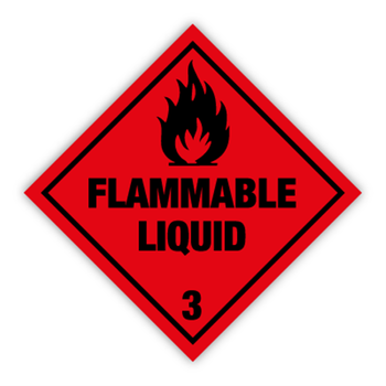 * Etiketter m/tryk Flammable Liq 100x100mm (258)