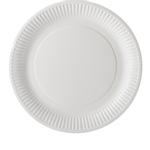 Tallerkner 23cm pap Hvid coated (100 stk)