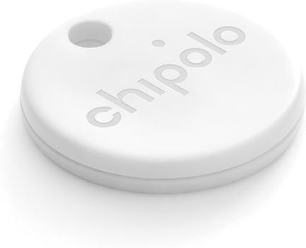 CHIPOLO ONE sporingsbrikke (hvit) Vannbestanding,  opptil 2 års batteritid,  ringelyd (CH-C19M-WE-R)