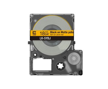 EPSON LK-5YBJ Black on Matte Yellow Tape Cartridge 18mm - C53S672075 (C53S672075)