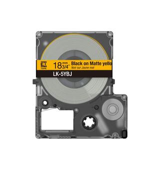 EPSON n LabelWorks LK-4YBJ - Black on matte yellow - Roll (1.2 cm x 8 m) 1 cassette(s) hanging box - tape cartridge - for LabelWorks LW-C410, LW-C610 (C53S672074)