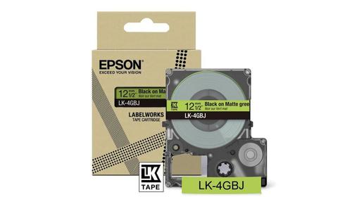 EPSON LK-4GBJ Black on Matte GreenTape Cartridge 12mm - C53S672077 (C53S672077)