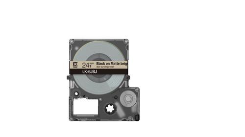 EPSON LK-6JBJ Black on Matte Beige Tape Cartridge 24mm - C53S672092 (C53S672092)