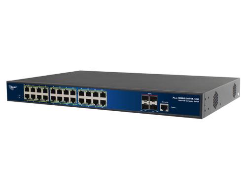 ALLNET Switch full managed Layer2+ 24 Port • 24x GbE • PoE Budget 370W • 24x PoE at • 4x SFP+ • 19 • JSON API • ALL-SG8628PMJ-10G (ALL-SG8628PMJ-10G)