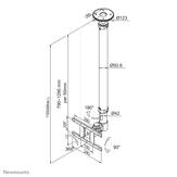 Neomounts by Newstar LCD loftophæng - Farve Sølv VESA 75/100 (FPMA-C100SILVER)