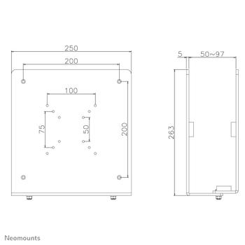 Neomounts by Newstar THINCLIENT-200 - Bevestigingscomponent (houder) - voor thin client - zwart - achter plat paneel (THINCLIENT-200)