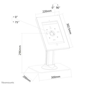Neomounts by Newstar Tablet Desk Stand (TABLET-D300WHITE $DEL)