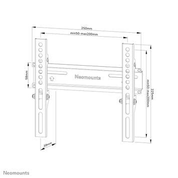 Neomounts by Newstar Screen Wall Mount 24-55inch fixed lockable VESA 200X200 (WL30-350BL12)