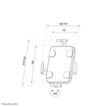 Neomounts by Newstar WL15-625BL1 -tablettiteline seinälle, musta (WL15-625BL1)