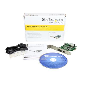 STARTECH 3 Port 2b 1a 1394 PCI Express FireWire Card Adapter (PEX1394B3)