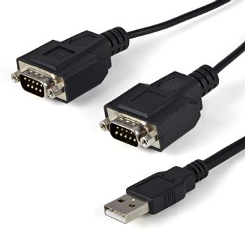 STARTECH 2 Port FTDI USB to Serial RS232 Adapter Cable with COM Retention (ICUSB2322F)
