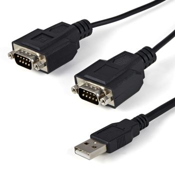 STARTECH 2 PORT FTDI USB TO SERIAL ADAPTER CABLE WITH COM RETENTION UK (ICUSB2322F)