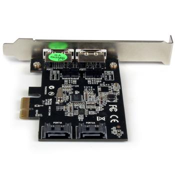 STARTECH 2x eSATA + 2x SATA III 6 Gbps PCI Express Controller Card (PEXESAT322I)