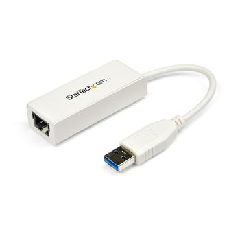 STARTECH StarTech.com USB 3.0 auf Gigabit Ethernet Lan Adapter - 10/ 100/ 1000 NIC Netzwerkadapter - USB SuperSpeed auf RJ45 Stecker/ Buchse - Netzwerkadapter - USB 3.0 - Gigabit Ethernet - weiß (USB31000SW)