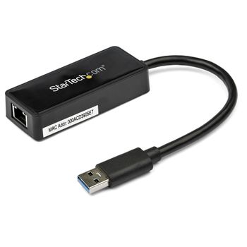 STARTECH USB 3.0 to Gigabit Ethernet Adapter NIC w/ USB Port - Black (USB31000SPTB)