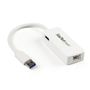 STARTECH StarTech.com USB 3.0 naar gigabit Ethernet-adapter NIC met USB-poort - wit - Netwerkadapter - USB 3.0 - Gigabit Ethernet - wit
