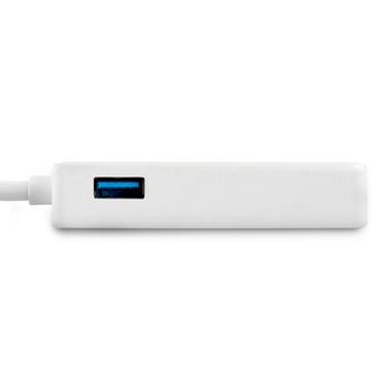 STARTECH StarTech.com USB 3.0 to Gigabit Ethernet Adapter NIC w/ USB Port (White) - USB 3.0 NIC - 10/ 100/ 1000 Mbps USB 3.0 LAN Adapter (USB31000SPTW) - Network adapter - USB 3.0 - Gigabit Ethernet - white (USB31000SPTW)