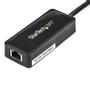 STARTECH USB 3.0 to Gigabit Ethernet Adapter NIC w/ USB Port - Black (USB31000SPTB)