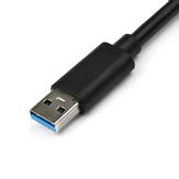 StarTech USB 3.0 Ethernet Adapter - USB 3.0 Network Adapter NIC with USB Port - USB to RJ45 - USB Passthrough (USB31000SPTB) - nettverksadapter - USB 3.0 - Gigabit Ethernet (USB31000SPTB)