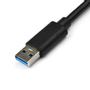 STARTECH USB 3.0 to Gigabit Ethernet Adapter NIC w/ USB Port - Black (USB31000SPTB)