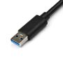 STARTECH USB 3.0 to Gigabit Ethernet Adapter NIC w/ USB Port - Black (USB31000SPTB)