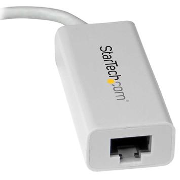 StarTech USB C to Gigabit Ethernet Adapter - White - USB 3.1 to RJ45 LAN Network Adapter - USB Type C to Ethernet (US1GC30W) - nettverksadapter - USB-C - Gigabit Ethernet (US1GC30W)