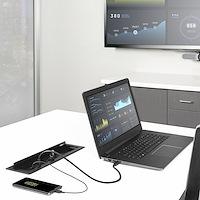 STARTECH StarTech.com Dual-Module Conference Table Connectivity Box with Cable Organiser (BOX4MODULE)