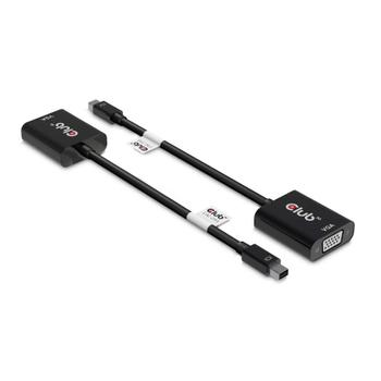 CLUB 3D Club3D Adapter MiniDisplayport > VGA aktiv St/Bu schwarz Polybeutel (CAC-2113)