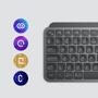 LOGITECH h MX Keys Mini - Keyboard - backlit - Bluetooth - QWERTY - UK - graphite (920-010495)
