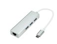 ProXtend USB-C to Ethernet and 3x USB3A Silver