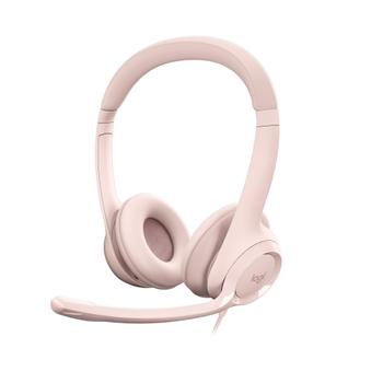 LOGITECH h H390 - Headset - on-ear - wired - USB-A - rose (981-001281)