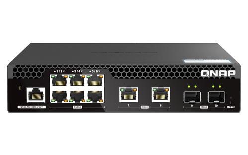 QNAP P Web Managed Series - Switch - half-width,  Layer 2 - Managed - rack-mountable (QSW-M2106R-2S2T)