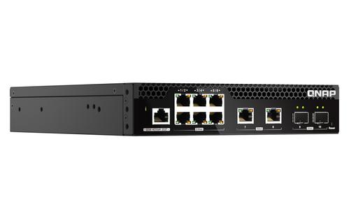 QNAP P Web Managed Series - Switch - half-width,  Layer 2 - Managed - rack-mountable (QSW-M2106R-2S2T)