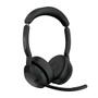 JABRA a Evolve2 55 UC Stereo - Headset - on-ear - Bluetooth - wireless - active noise cancelling - USB-C - black - with charging stand - Zoom Certified,   Cisco Webex Certified,   Optimised for Microsoft Teams, (25599-989-889)
