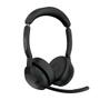JABRA a Evolve2 55 UC Stereo - Headset - on-ear - Bluetooth - wireless - active noise cancelling - USB-C, USB-A - black - with charging stand - Zoom Certified,   Cisco Webex Certified,   Optimised for UC, Alcat (25599-989-989)
