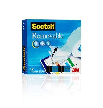 3M Scotch 811 Magic tape 19mmx3removable - (Fjernlager - levering  2-4 døgn!!) (7000029163)