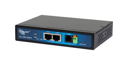 ALLNET ISP Bridge Modem VDSL2 with Vectoring/ Point-to-Point Slave-Modem & 2x PoE IEEE802.3at Ports unmanaged ALL-MC116SPV-VDSL2 (ALL-MC116SPV-VDSL2)