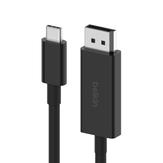 Belkin CONNECT - videoadapterkabel - 24 pin USB-C til DisplayPort - 2 m (AVC014BT2MBK)
