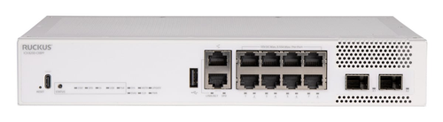 RUCKUS RUCKUS ICX8200 Compact Switch, 8×10/ 100/ 1000 Mbps PoE+ ports, 2×10 GbE SFP+ 124W PoE budget (ICX8200-C08PF)