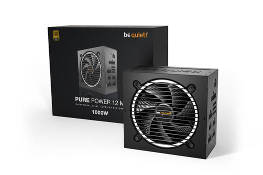 be quiet! Pure Power 12 M 1000W Gold - PCIe 5.1 - ATX 3.1 - 10 års garanti (BN345)