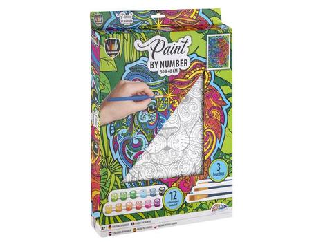 Grafix Paint By Number Lion Canvas - 30x40cm (150056)