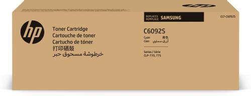 HP CLT-C6092S - Cyan - original - toner cartridge (SU082A) - for Samsung CLP-770ND,  CLP-770NDK,  CLP-770NDKG,  CLP-775N, CLP-775ND (SU082A)