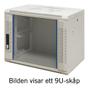 TOTEN System Z, 19” väggskåp, 12U, 600x600, glasdörr, vit