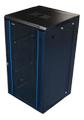 TOTEN System Z, 19” väggskåp, 22U, 600x600, glasdörr, svart